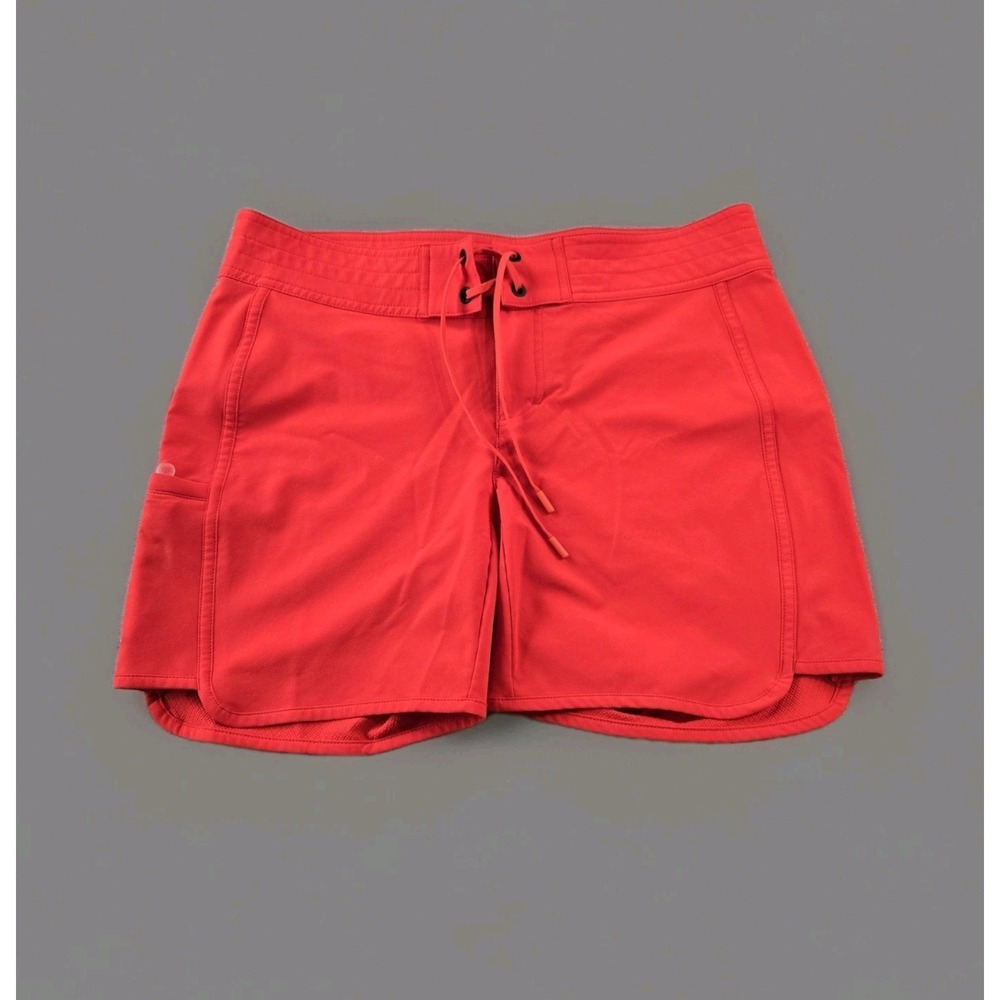 Athleta Women's Athletic Shorts Red‎ Lace Up 34" Waist 6" Inseam Size Large